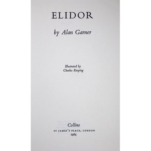 25 - °  Garner, Alan - Elidor, 1st edition, original cloth, in unclipped d/j, Collins, London, 1965... 