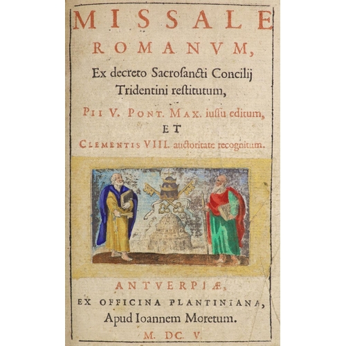 292 - °  Missale, Romanum ex Decreto Sacrosancti Concilii Tridentini restitutum title printed in red and ... 