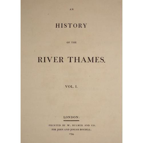 44 - °  Boydell, James - Boydell, Josiah - An History of the River Thames, first edition, folio, 2 vols i... 