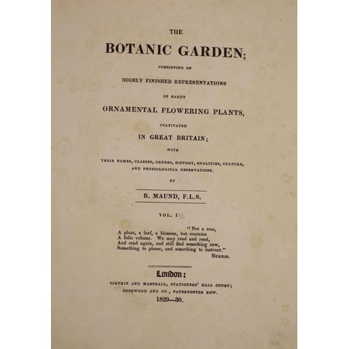 55 - °  Botanic.... - Maund, Benjamin (editor) - The Botanic Garden, vols 1-21, in 13, qto, contemporary ... 