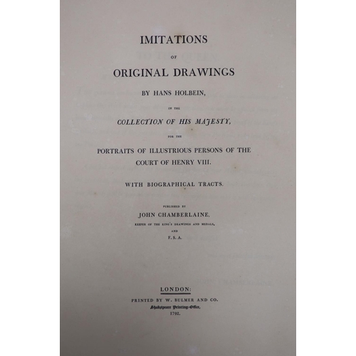 62 - °  Holbein, Hans - Imitations of Original Drawings by Hans Holbein in the Collection of His Majesty,... 