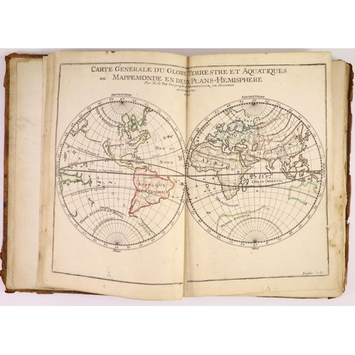 89 - °  Fer, Nicholas de - Petit et Nouveau Atlas, 1st edition, oblong qto, original calf, title with arm... 