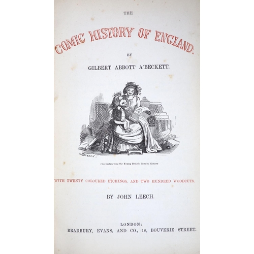 94 - °  ABeckett, Gilbert Abbott - The Comic History of England, illustrated by John Leech, with 20 hand... 