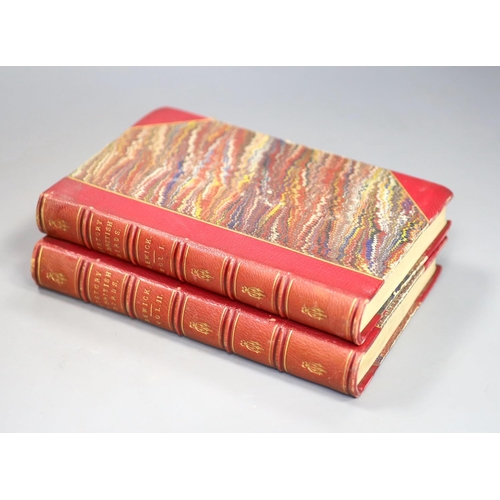 96 - °  Bewick, Thomas - A History of British Birds, 6th edition, 8vo, half red morocco gilt, numerous wo... 