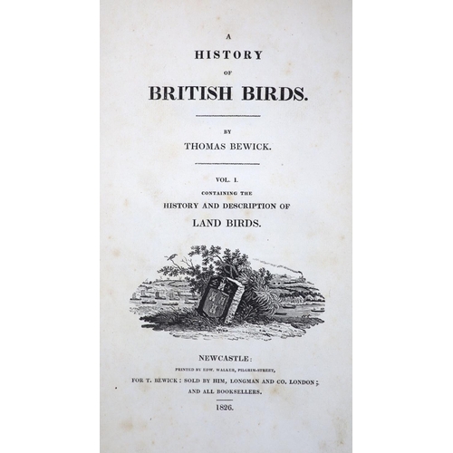 96 - °  Bewick, Thomas - A History of British Birds, 6th edition, 8vo, half red morocco gilt, numerous wo... 