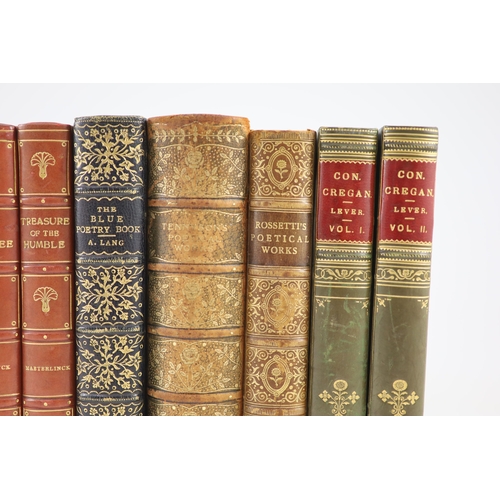 98 - °  Maeterlinck, Maurice - Works, 6 vols, 8vo, half calf, George Allen, London, 1902-10; Lever, Charl... 