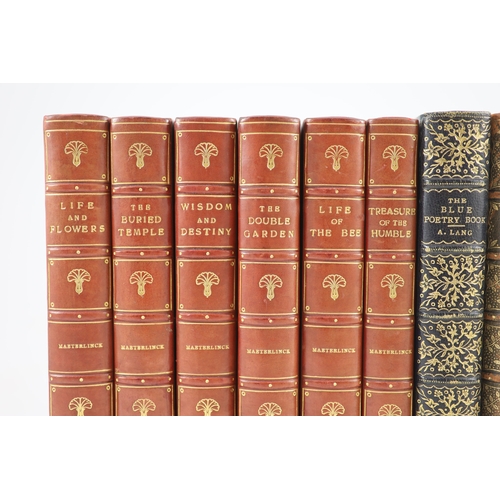 98 - °  Maeterlinck, Maurice - Works, 6 vols, 8vo, half calf, George Allen, London, 1902-10; Lever, Charl... 