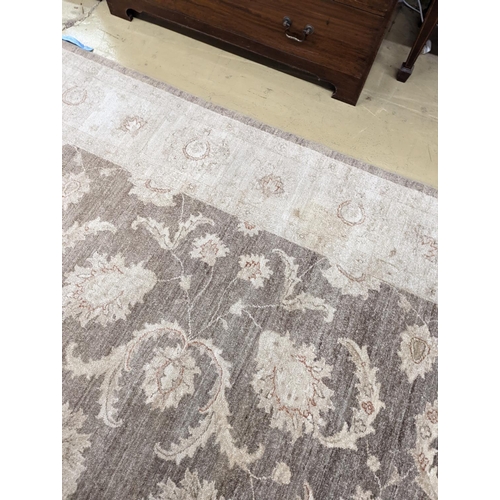 111 - A Zeigler style ivory ground carpet, 300 x 240cm