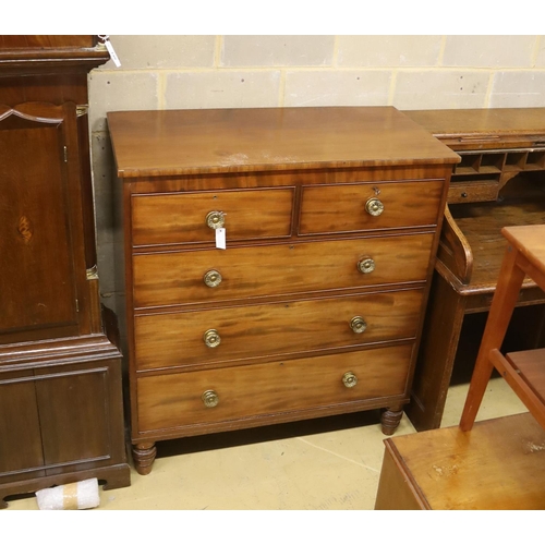 131 - A George IV mahogany chest, width 110cm, depth 54cm, height 122cm