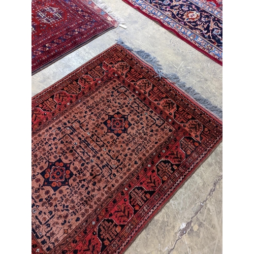 2 - A Belouch red ground rug, 148 x 106cm