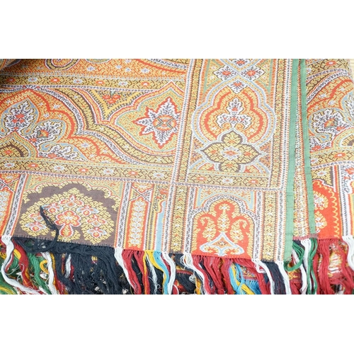 271 - A large wool Paisley shawl, 340 x 164cm