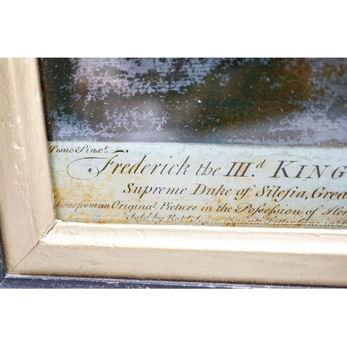 277 - An early 19th century reverse glass print 'Frederick III King of Prussia' 36x26cm