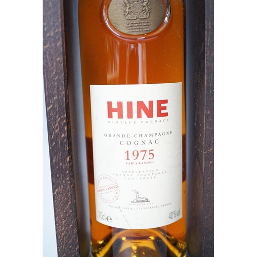 306 - One cased bottle of Hine 1975 cognac