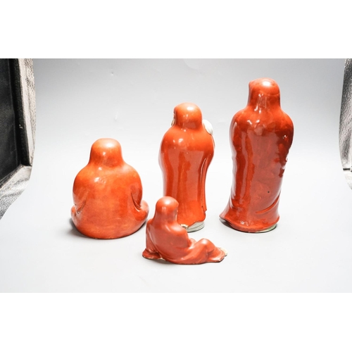 339 - Four Chinese or Japanese porcelain figures of Luohan 25cm