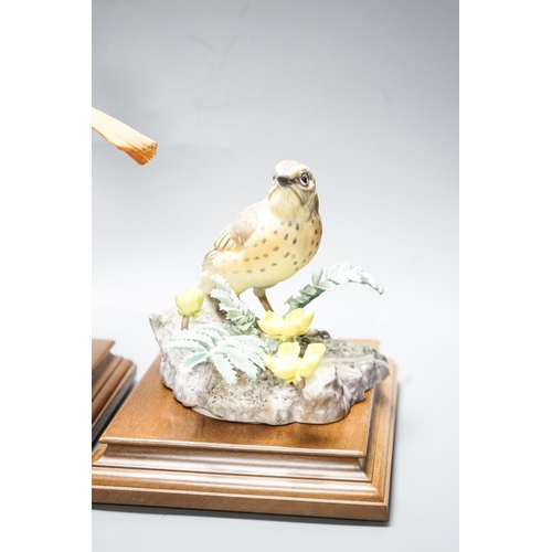 348 - Three Royal Worcester porcelain groups of birds, modelled by Dorothy Doughty - Redstart and Gorse... 