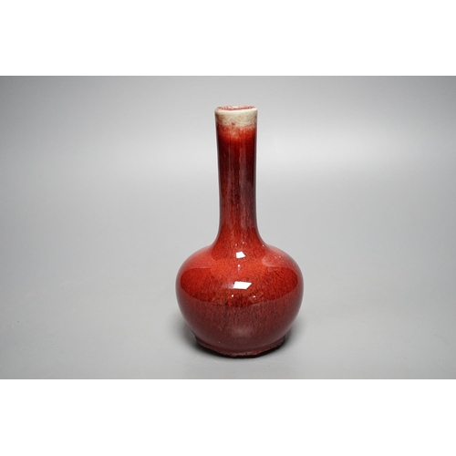 359 - A Chinese sang de boeuf glazed vase 17cm