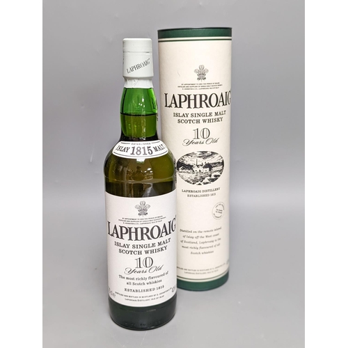 368 - Four assorted single malt whiskies including Laphroaig 10 year old, Ardmore, Clynelish 14 year old a... 