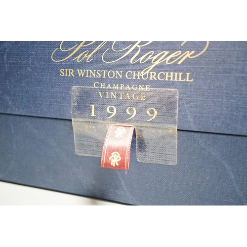 379 - A cased bottle of Pol Roger Sir Winston Churchill champagne 1999