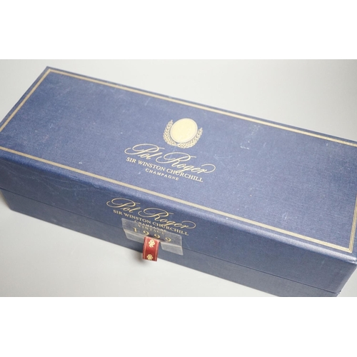 379 - A cased bottle of Pol Roger Sir Winston Churchill champagne 1999