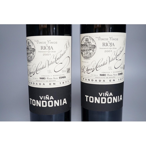 381 - Two magnums of Vina Tondonia Reserva OC-Rioja, 2001, 150cl.