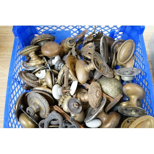 382 - A quantity of decorative fittings and a quantity of various door knobs, etc.