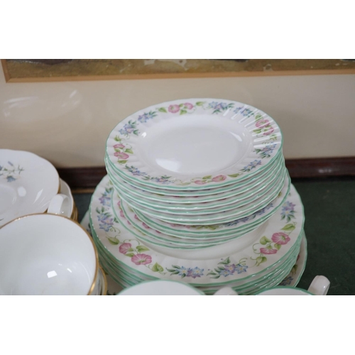 424 - A Sadler 'Wellington' pattern China tea set and a Royal Worcester "English Garden" tea set... 