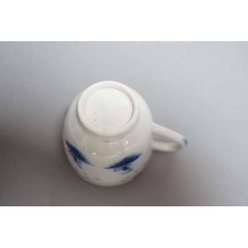 458 - A Caughley 'The Island pattern' blue and white miniature cup, c.1780, 3.4cm. Provenance - Mona Satti... 