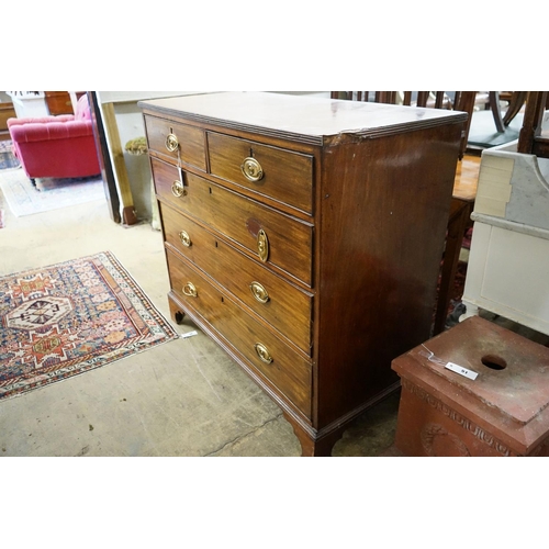 49 - A George IV mahogany chest, width 110cm, depth 51cm, height 101cm