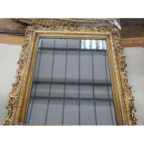 67 - A Victorian style rectangular gilt framed wall mirror, width 51cm, height 60cm