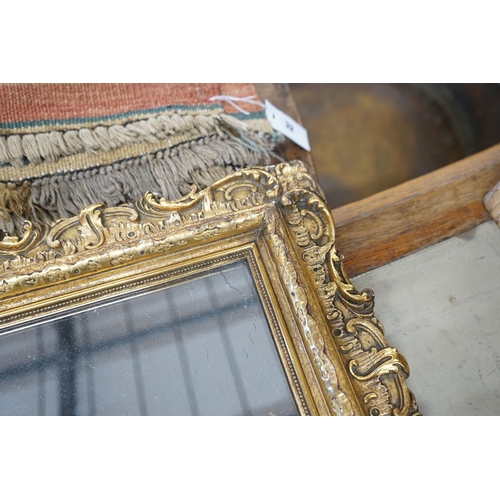 67 - A Victorian style rectangular gilt framed wall mirror, width 51cm, height 60cm