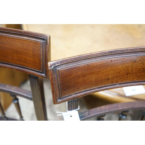 85 - A set of four George IV mahogany dining chairs