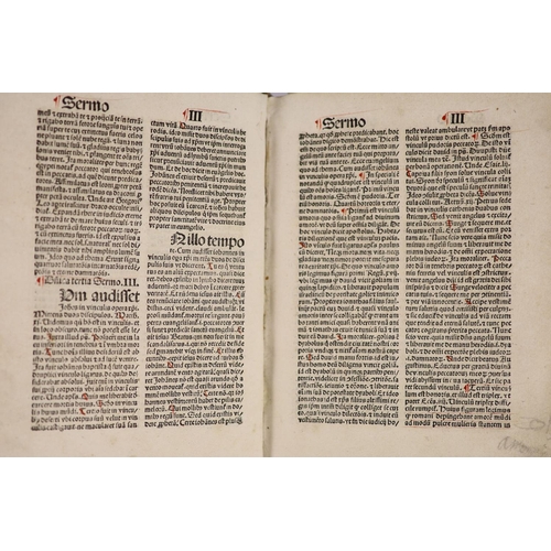 101 - °  Johannes de Verdena Sermones Dormi secure de tempore et de sanctis   Speyer Peter Drach 1492?Chan... 