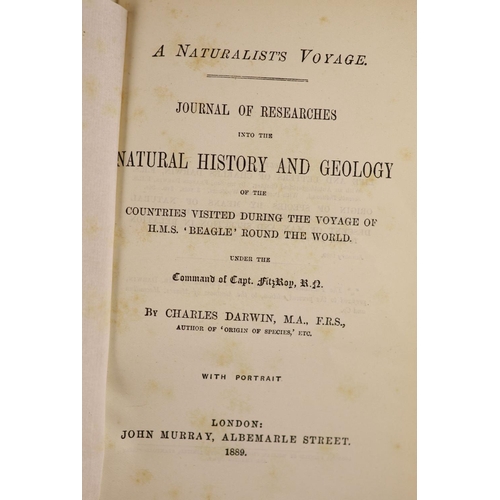 134 - °  Darwin, Charles - 6 works - The Origin of Species, 6th edition, with folding table, 1886; The Var... 