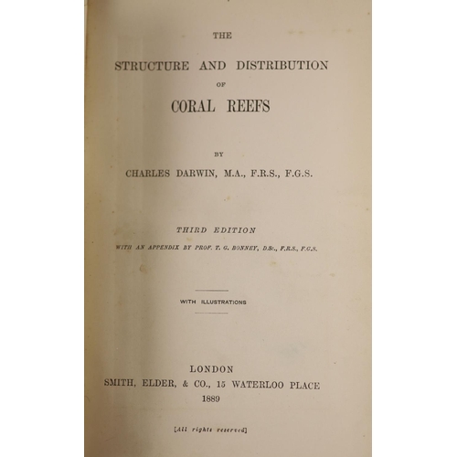 134 - °  Darwin, Charles - 6 works - The Origin of Species, 6th edition, with folding table, 1886; The Var... 