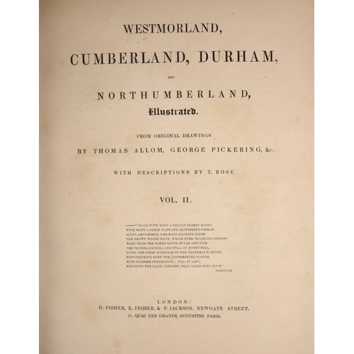 146 - °  Rose, Thomas - Westmorland, Cumberland, Durham, and Northumberland, Illustrated from Original Dra... 