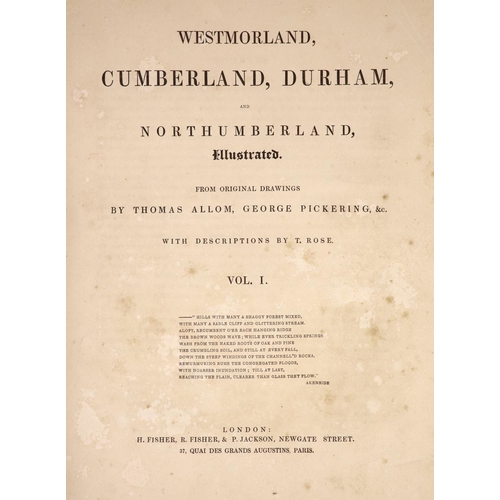 146 - °  Rose, Thomas - Westmorland, Cumberland, Durham, and Northumberland, Illustrated from Original Dra... 