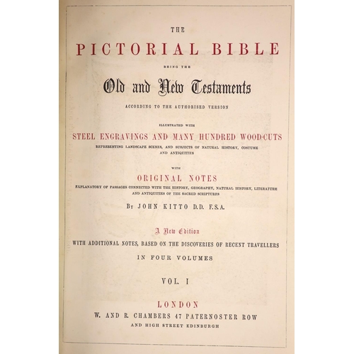 154 - °  Kitto, John - The Pictorial Bible being the Old and New Testaments according to the Authorised Ve... 