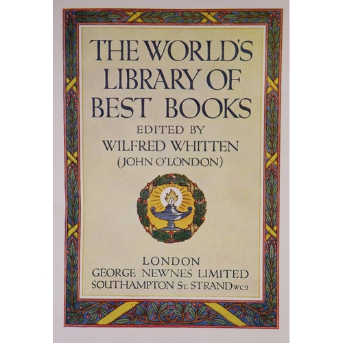 155 - °  Whiten, Wilfred [editor] - The Worlds Library of Best Books. 5 vols. Coloured pictorial title pa... 