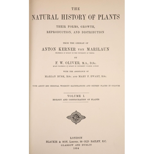 160 - °  Kerner, Anton [translator], and, Oliver, F.W - The Natural History of Plants their Forms, Growth,... 