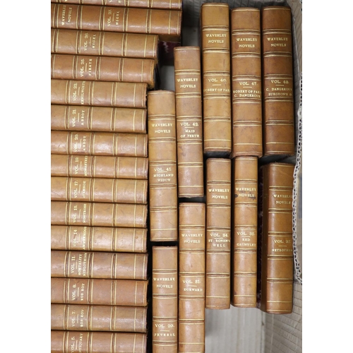 164 - °  Anon. (Sir Walter Scott) - Waverly Novels. 48 vols. Each complete with an engraved frontispiece a... 