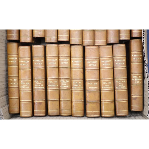 164 - °  Anon. (Sir Walter Scott) - Waverly Novels. 48 vols. Each complete with an engraved frontispiece a... 