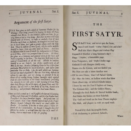 172 - °  Dryden, John - The Satires of Decimus Junius Juvenalis. Translated into English Verse. By Mr Dryd... 