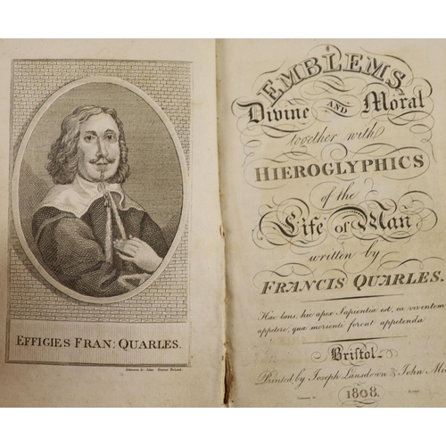 181 - °  Quarles, Francis - Divine Poems ... written and newly augmented ... lacks engraved title; (13), 2... 