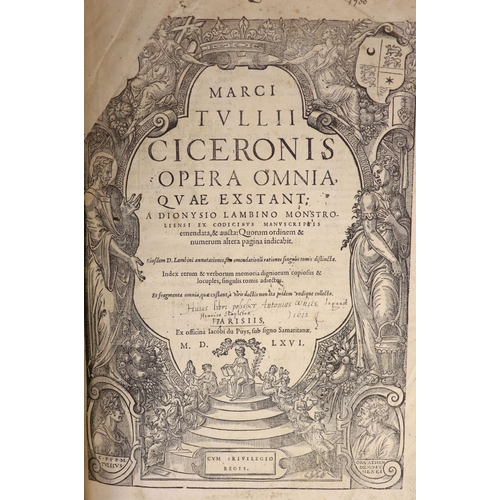 188 - °  Cicero - Opera Omnia, quae exstant. A Dionysio Lambino monstroliensi ex codicibus manuscriptis em... 