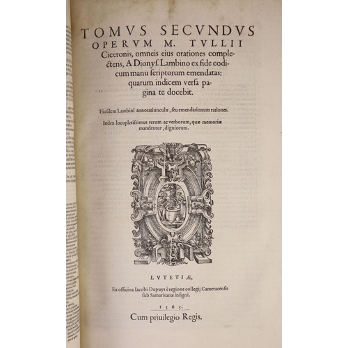 188 - °  Cicero - Opera Omnia, quae exstant. A Dionysio Lambino monstroliensi ex codicibus manuscriptis em... 