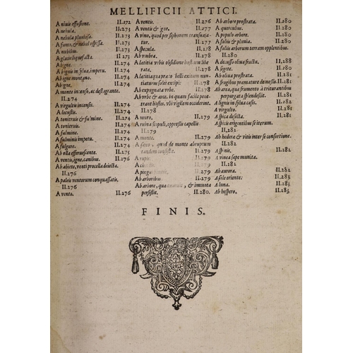 202 - °  Pareus, Daniel - Mellificium Atticum: in quo Flosculi, ex Omnium Poetarium Graecorum ... engraved... 