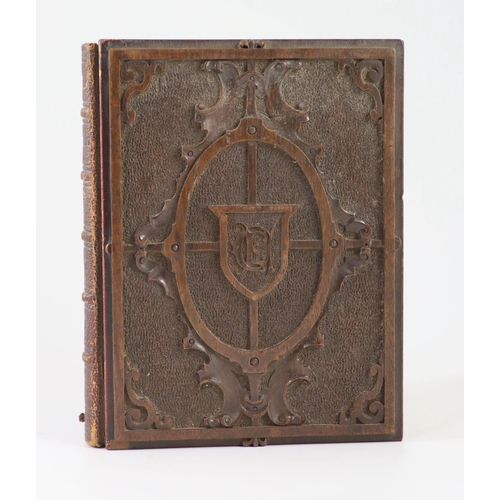 251 - °  The Bible in English - The New Testament, 4to, Victorian carved oak binding, printed by E.T. [Eva... 