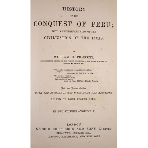 264 - °  Prescott, William, H - History of The Conquest Of Peru; with a preliminary view of the civilizati... 