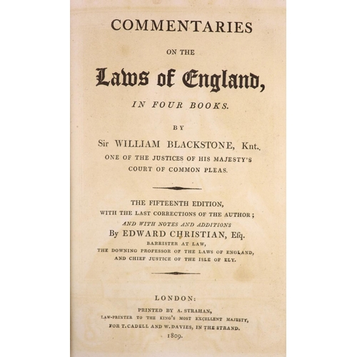 272 - °  Blackstone, William - Commentaries on the Laws of EnglandWith the last corrections of the author... 