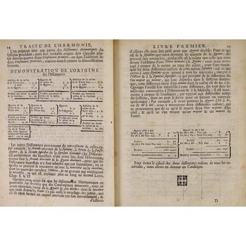 275 - °  Rameau, John-Philippe - Traite de LHarmonie Reduite a ses Principes Naturels; Divise en quatre l... 